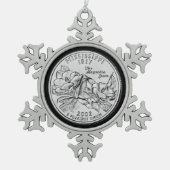 ティントミシシッピー州地区 スノーフレークピューターオーナメント (正面)