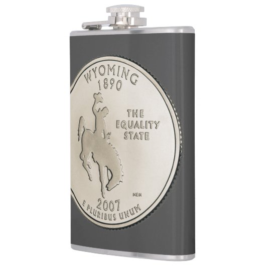ティントワイオミング州クォーターデザイン フラスク (左)