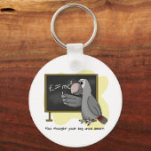 ティンネ頭が切れるアフリカグレイのキーチェーン キーホルダー (正面)