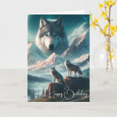 ティンバーウォルブズアットドーンハッピーバースデー カード (黄色い花)