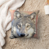 ティンバーウルフグレー装飾アクセント装飾用クッション クッション (ブランケット)