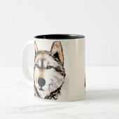 ティンバーウルフポートレート ツートーンマグカップ (正面左)