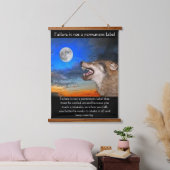 ティンバーウルフ月を見て失敗引用文 吊り下げ型タペストリー (寝室)