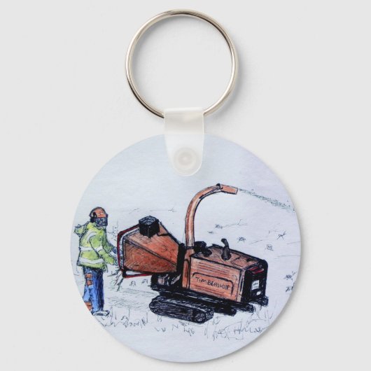 ティンバーウルフ木材チッパー キーホルダー (正面)