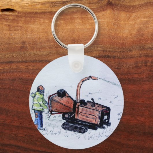 ティンバーウルフ木材チッパー キーホルダー (正面)