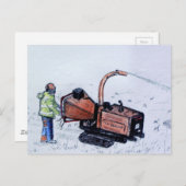 ティンバーウルフ木材チッパー ポストカード (正面/裏面)