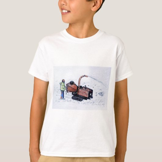 ティンバーウルフ木材チッパー Tシャツ (正面)
