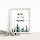 ティンバーグローブ結婚のデザートテーブルの看板 ポスター