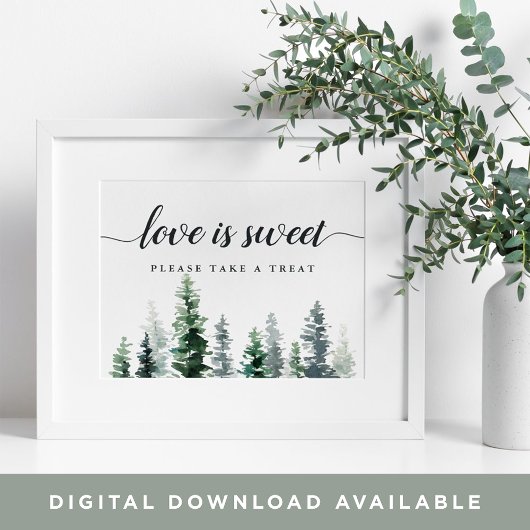 ティンバーグローブ結婚のデザートバーサイン ポスター