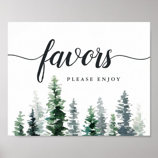 ティンバーグローブ結婚式の引き出物標識 ポスター (正面)