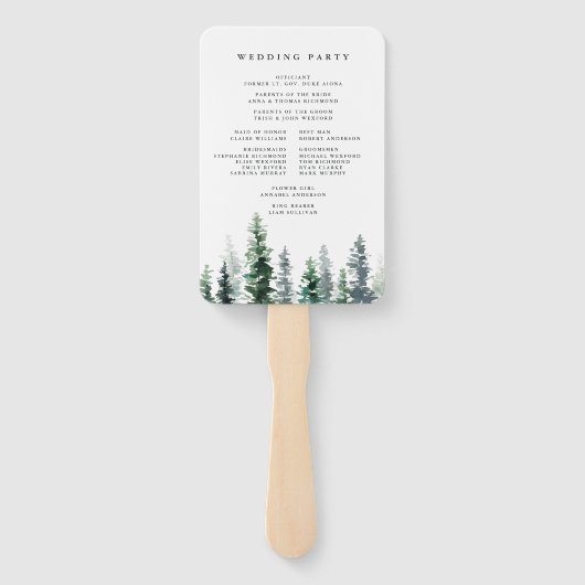 ティンバーグローブ結婚式 プログラム ハンドファン (裏面)