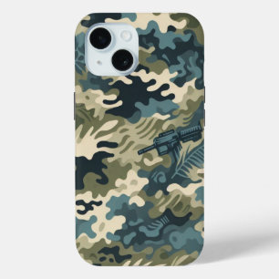 ティンバーダック迷彩柄クラシックパタン iPhone 15ケース