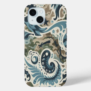 ティンバーダック迷彩柄クラシックパタン iPhone 15ケース