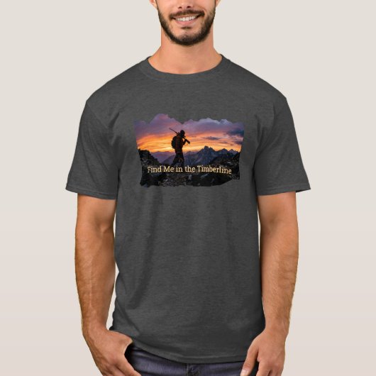 ティンバーラインで私を見つけて ハンティング Tシャツ (正面)