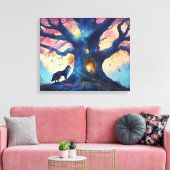 ティンバーランドウルフ キャンバスプリント (インサイチュ (リビング))