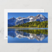 ティンパノゴス山がシルバーレイクフラットに反射 ポストカード (正面/裏面)