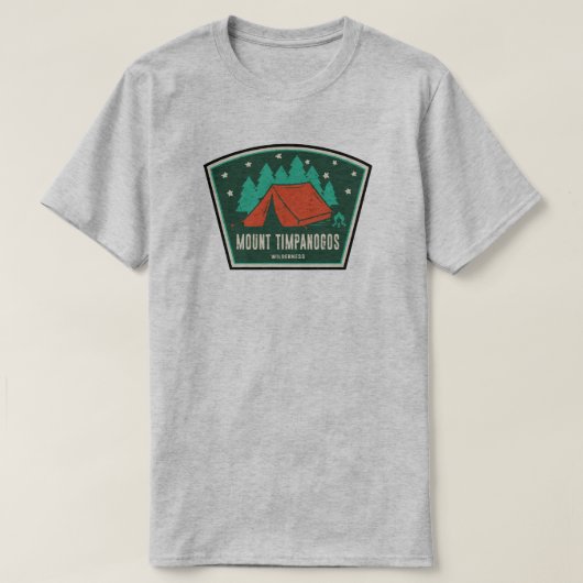 ティンパノゴス山原野 ユタ州 キャンピング Tシャツ (デザイン正面)