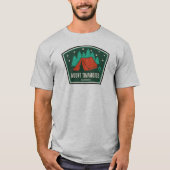 ティンパノゴス山原野 ユタ州 キャンピング Tシャツ (正面)