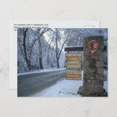ティンパノゴス洞窟国立記念物冬サイン ポストカード (正面/裏面)