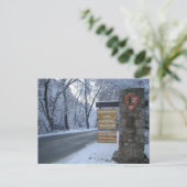 ティンパノゴス洞窟国立記念物冬サイン ポストカード (スタンド正面)