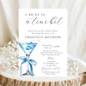 ティンビットブルーマルティーニブライダルシャワーの花嫁 招待状