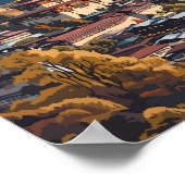 ティンプブータンイラストレーショントラベルアートヴィンテージ ポスター (角)