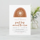 ティンリーボホテラコッタレインボーサンファースト誕生日 招待状 (スタンド正面)