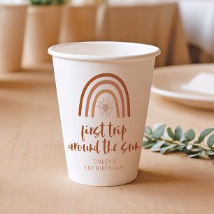 ティンリーボホテラコッタレインボーサンファースト誕生日 紙コップ