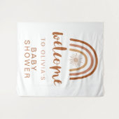 ティンリー ボーホー テラコッタ レインボー サン ベイビー シャワー タペストリー (正面(横))