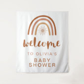 ティンリー ボーホー テラコッタ レインボー サン ベイビー シャワー タペストリー (正面)