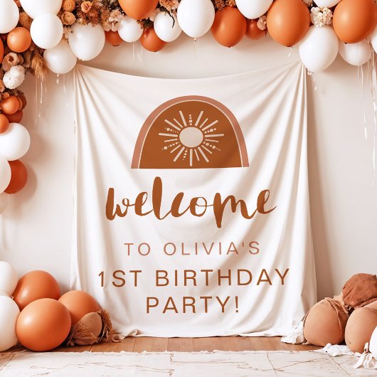 ティンリー ボーホー テラコッタ レインボー 誕生日 ウェルカム タペストリー