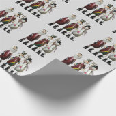 ティン伝統的サンタソルジャー&雪だるま ラッピングペーパー (角)