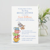 ティーお洒落カップブライダルシャワー招待 招待状 (スタンド正面)