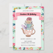 ティーお洒落パーティの招待状 招待状 (正面)