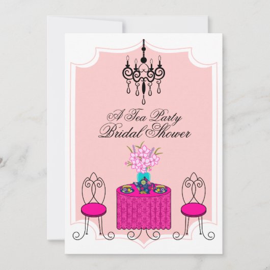 ティーお洒落パーティの招待状 招待状 (正面)