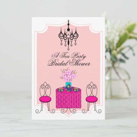 ティーお洒落パーティの招待状 招待状 (スタンド正面)