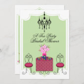 ティーお洒落パーティの招待状 招待状 (正面/裏面)