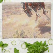 ティーのカウボーイの生命 キッチンタオル (折り畳み)