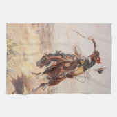 ティーのカウボーイの生命 キッチンタオル (横)