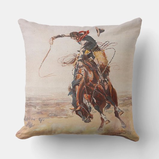 ティーのカウボーイの生命 クッション (正面)