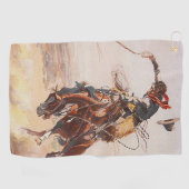 ティーのカウボーイの生命 ゴルフタオル (横)