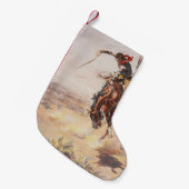 ティーのカウボーイの生命 スモールクリスマスストッキング (正面 (吊り時))