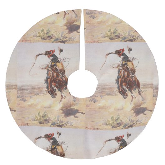 ティーのカウボーイの生命 ブラッシュドポリエステルツリースカート (正面)