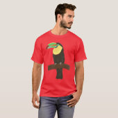 ティーのカラフルなToucanの鳥の絵画 Tシャツ (正面フル)