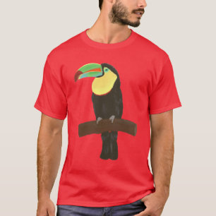 ティーのカラフルなToucanの鳥の絵画 Tシャツ