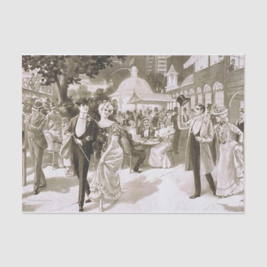 ティーのビクトリア時代の人の日 薄葉紙 (正面)