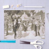 ティーのビクトリア時代の人の日 薄葉紙 (クラフト)