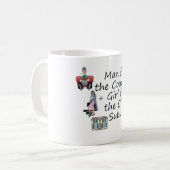 ティーの人の国の女の子都市 コーヒーマグカップ (正面左)