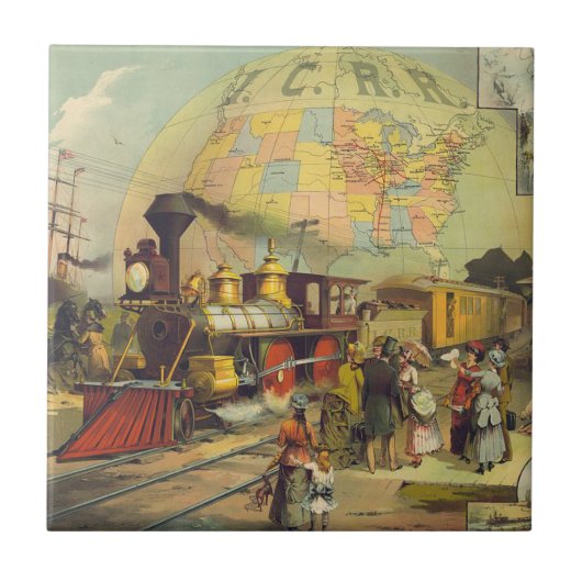 ティーの列車の国 タイル (正面)