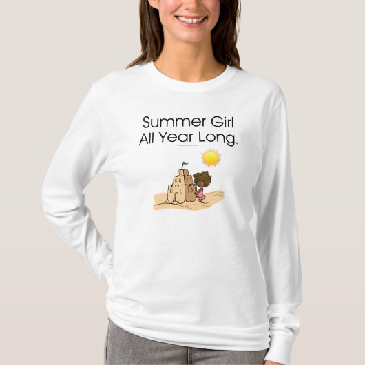 ティーの夏の女の子 Tシャツ (正面)